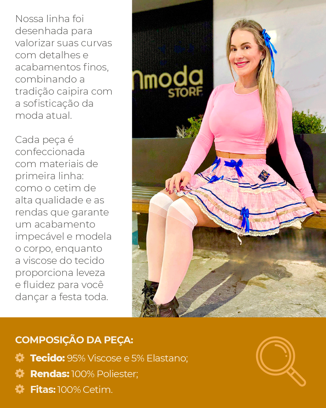 descricao saia rosa e azul marinho 3
