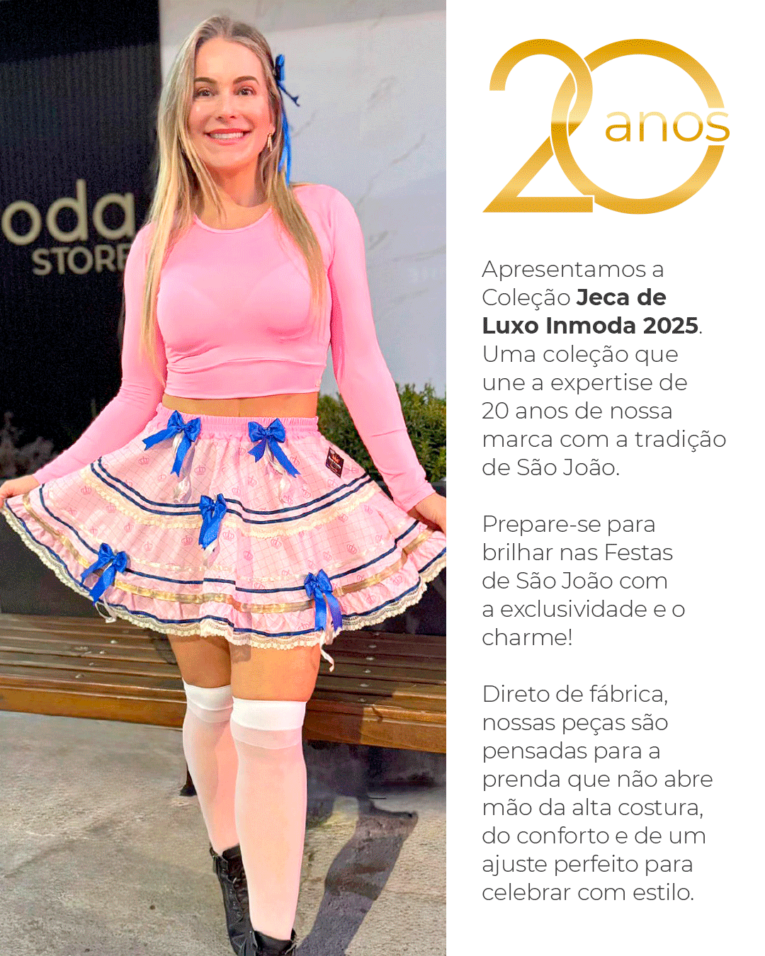 descricao saia rosa e azul marinho 2
