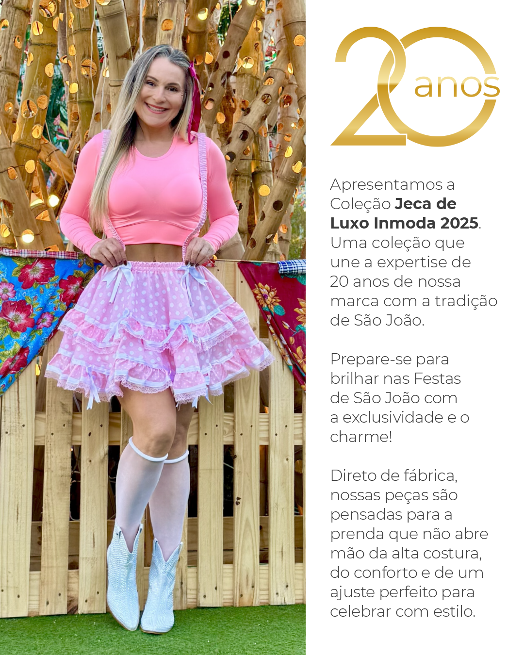 descricao saia rosa e branca poas 2